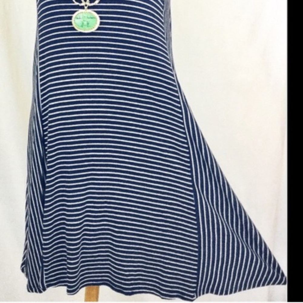 NEW VANITY ROOM Small Blue Striped Shift Dress NWT - Picture 8 of 8