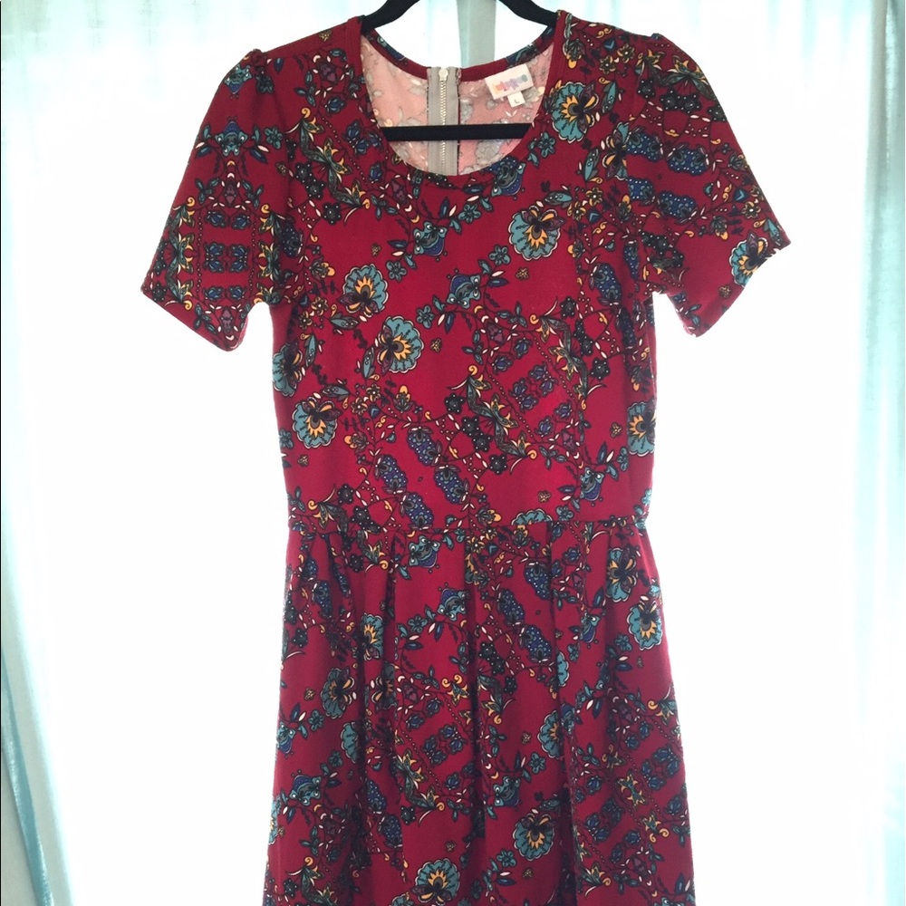 Lularoe Amelia Dress with Pockets, Size L