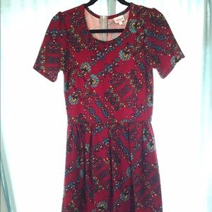 Lularoe Amelia Dress with Pockets, Size L