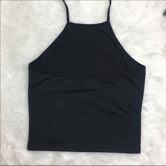 ⬇️$25 A Rose By Any Name Embroidered Black Halter - Picture 6 of 7