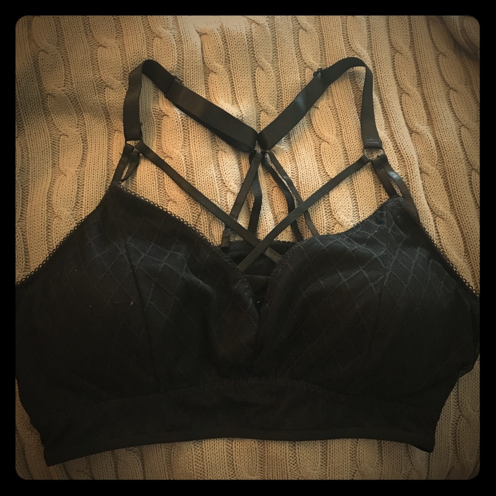 Plus size cross front bralette