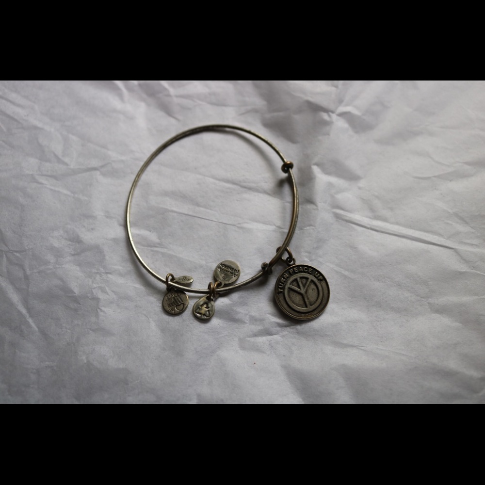 alex & ani "turn peace up" bangle