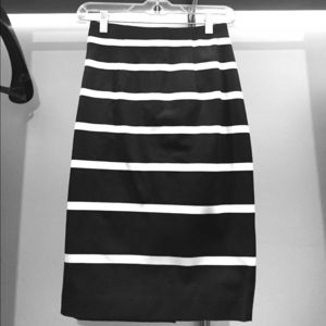 Striped pencil skirt