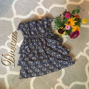 Sleeveless Floral Ruffle Dress