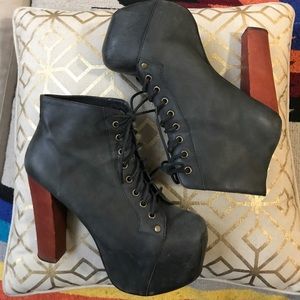 Gray Jeffrey Campbell Lita Boot Size 9 US