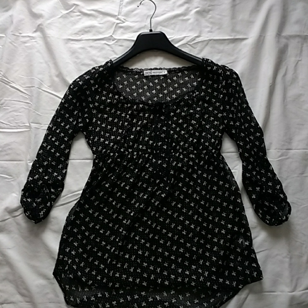 Kirra Bow Lace See-Through Top