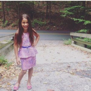 Little girl peplum dress