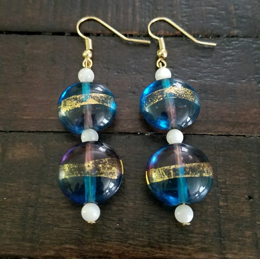 Multi colored earrings - NWOT - Handmade
