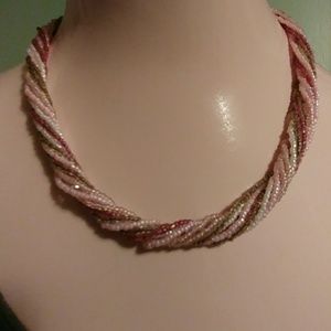 Multi strand seed bead necklace