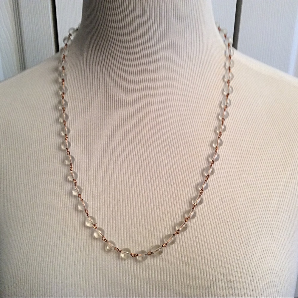 Clear Glass Bead Necklace