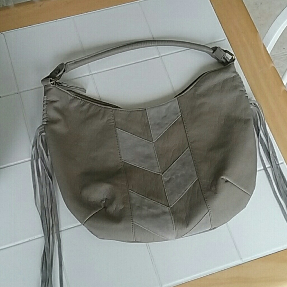Sonoma Taupe Purse w/ Fringe
