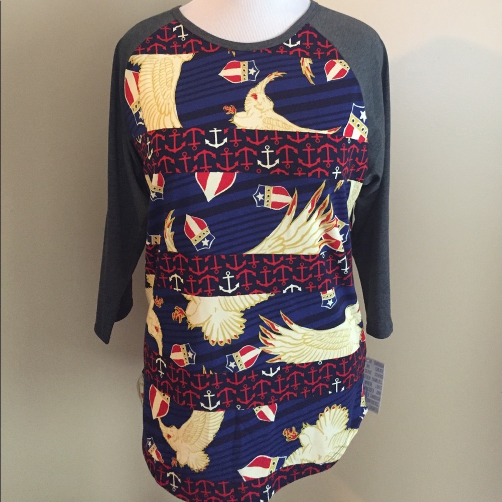 LuLaRoe Americana RANDY anchor and eagle