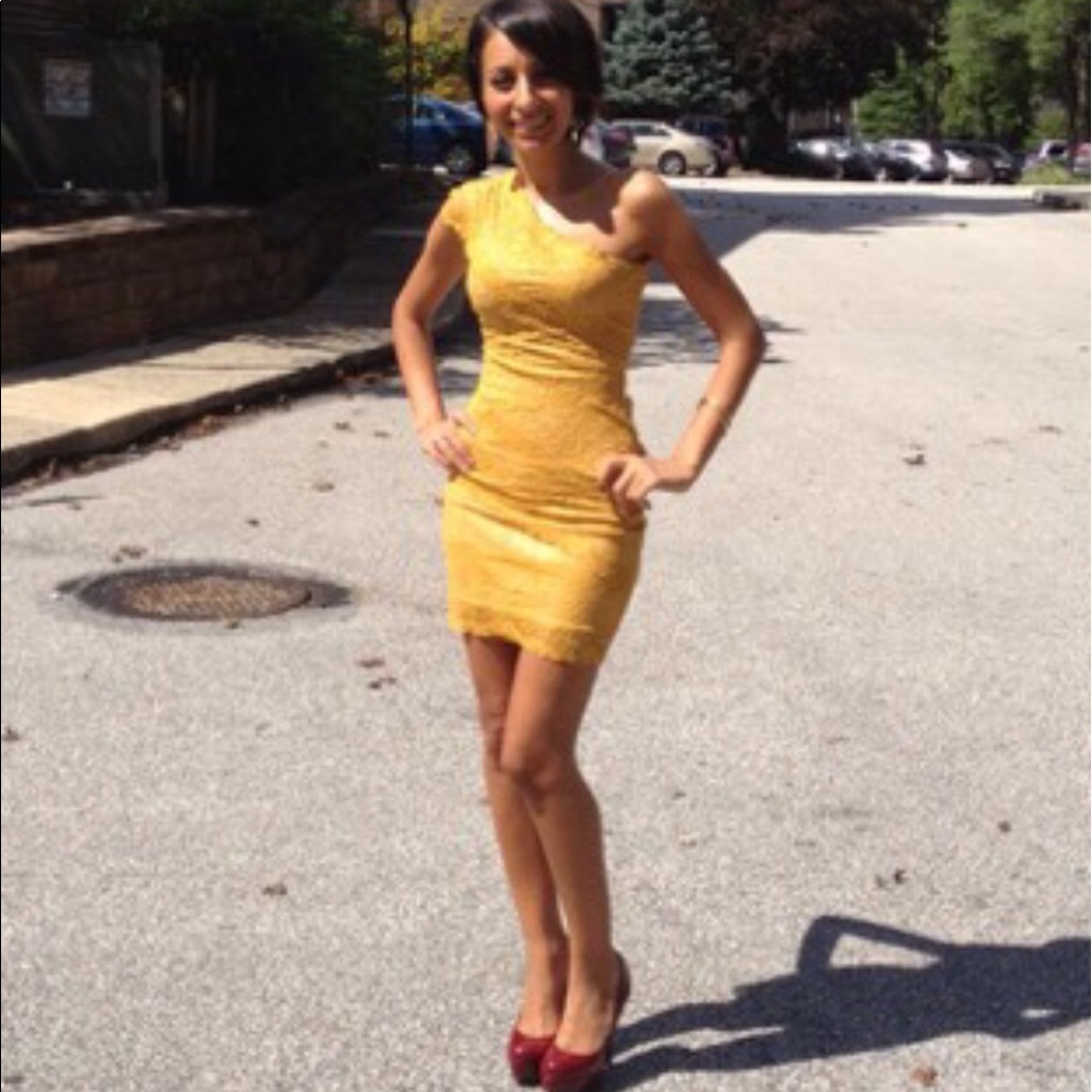 Mustard or magenta lace dress xxs