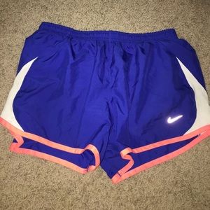 Size Small Blue, White, and Orange Nike Shorts