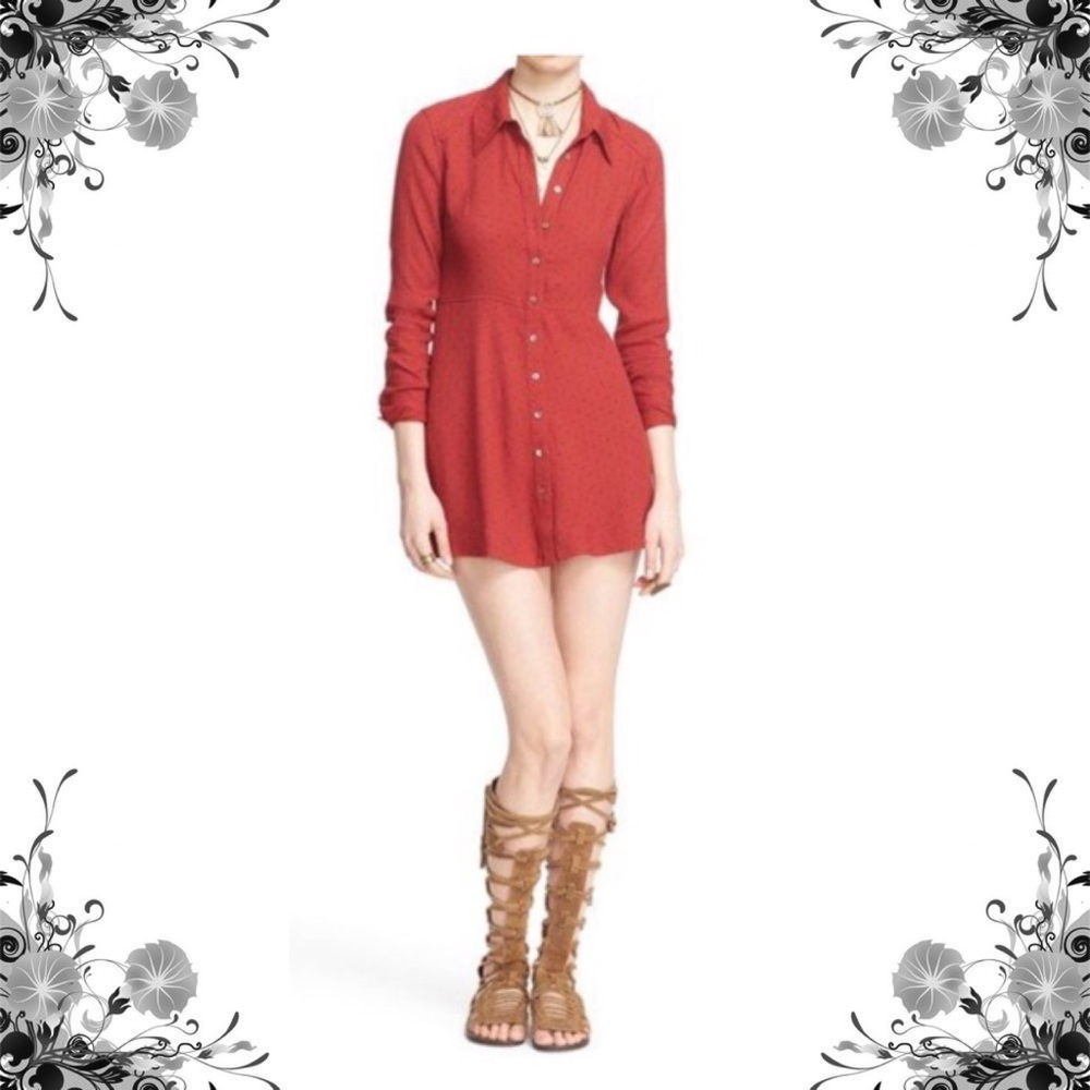 {Free People} This Town Polka Dot Shirtdress - Picture 2 of 8