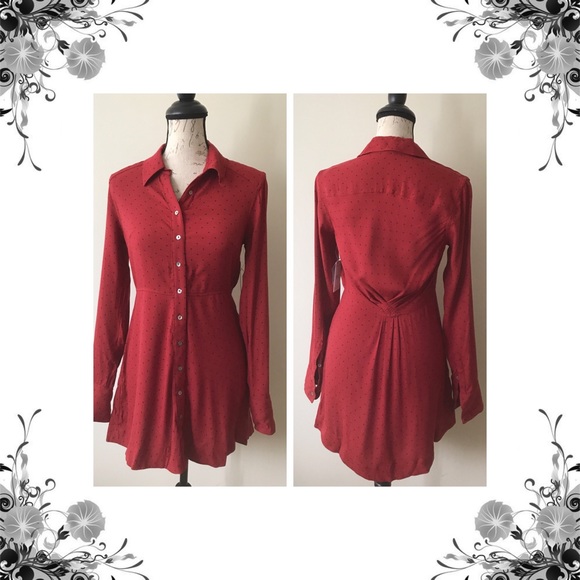 Free People Dresses & Skirts - {Free People} This Town Polka Dot Shirtdress