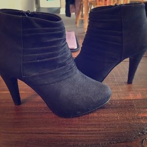 Black Velvet Booties