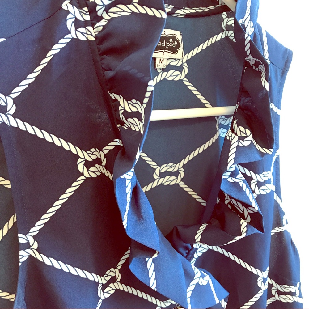 Mud Pie Nautical Knot Dress Navy Medium