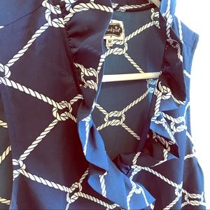 Mud Pie Nautical Knot Dress Navy Medium