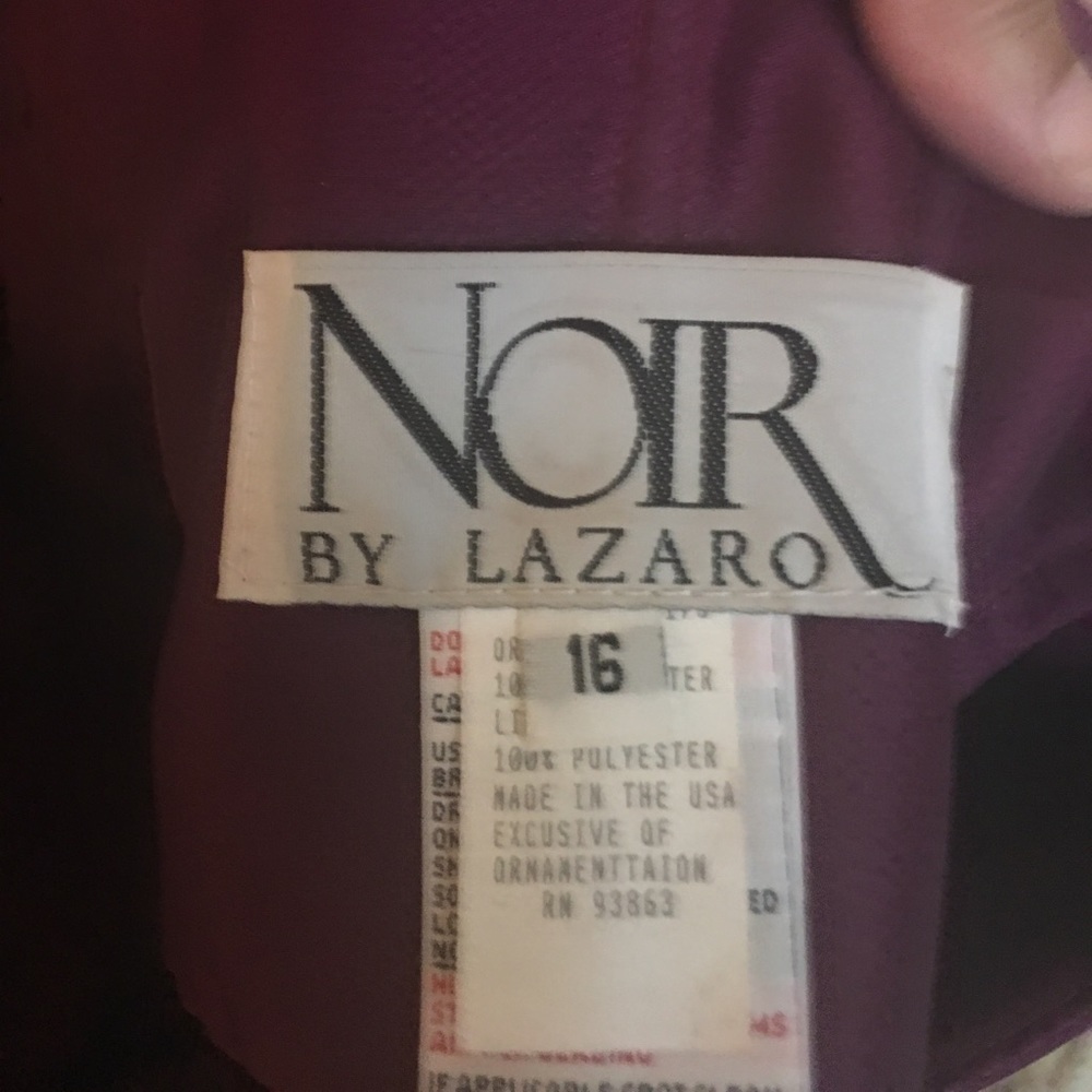 Strapless Cocktail Dress Noir by Lazaro Collection - Picture 3 of 5