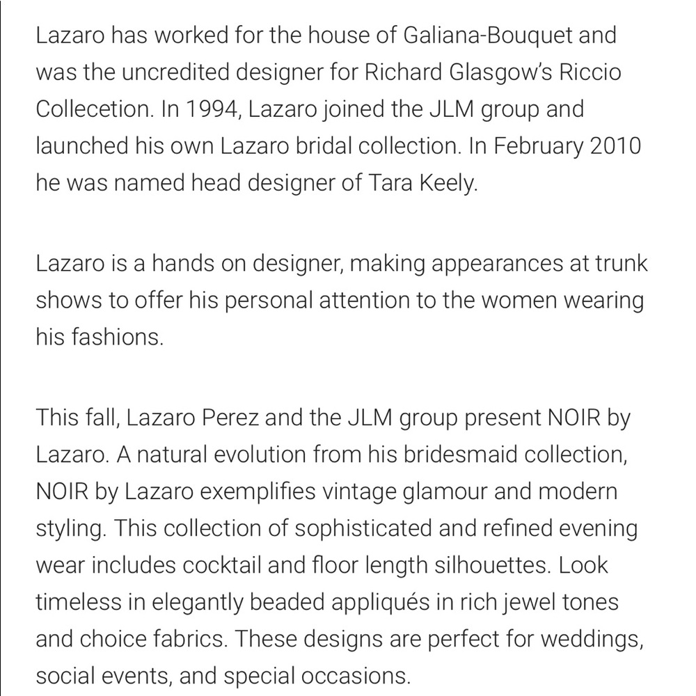 Strapless Cocktail Dress Noir by Lazaro Collection - Picture 4 of 5