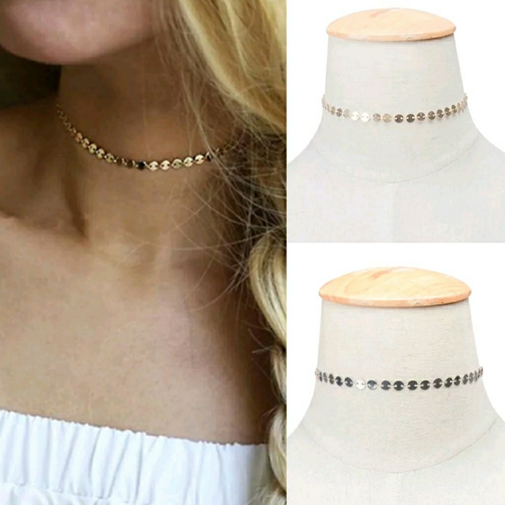 5☆ Rated! Silver & Gold Plated Chokers! Rave time!