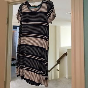 navy/white t-shirt dress