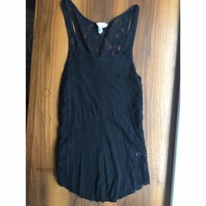Free People lace cut out ribbed tank top