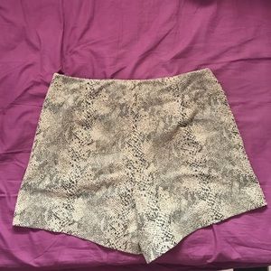 Snake print shorts