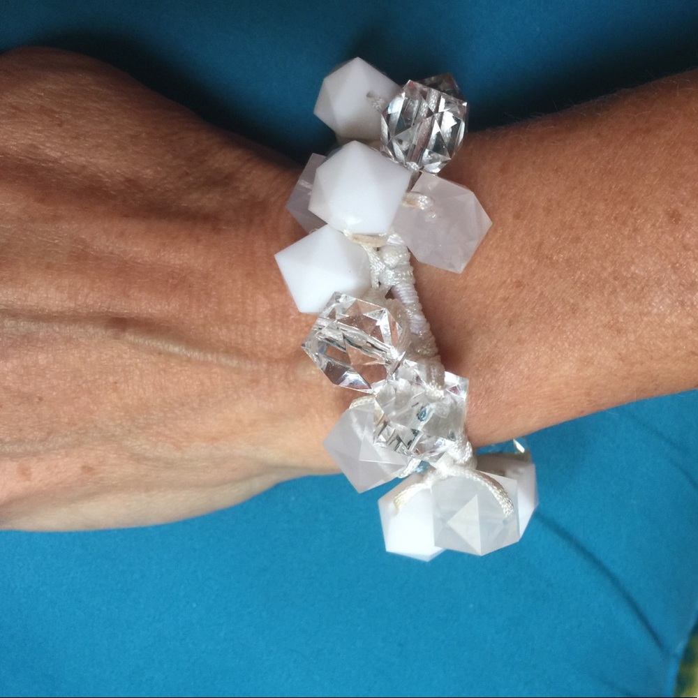 Chunky white ice bracelet