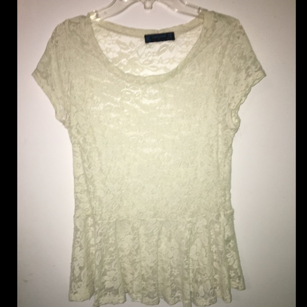 White lace shirt