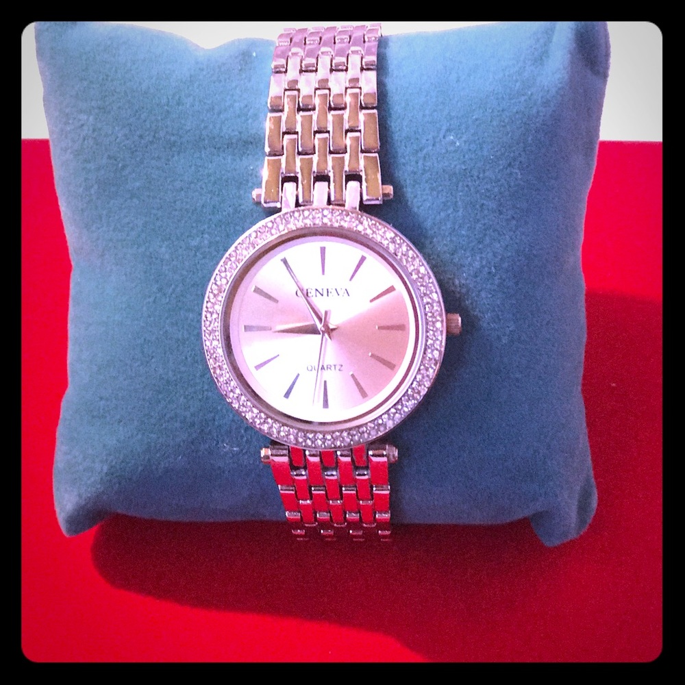 Stainless Steel Geneva Watch