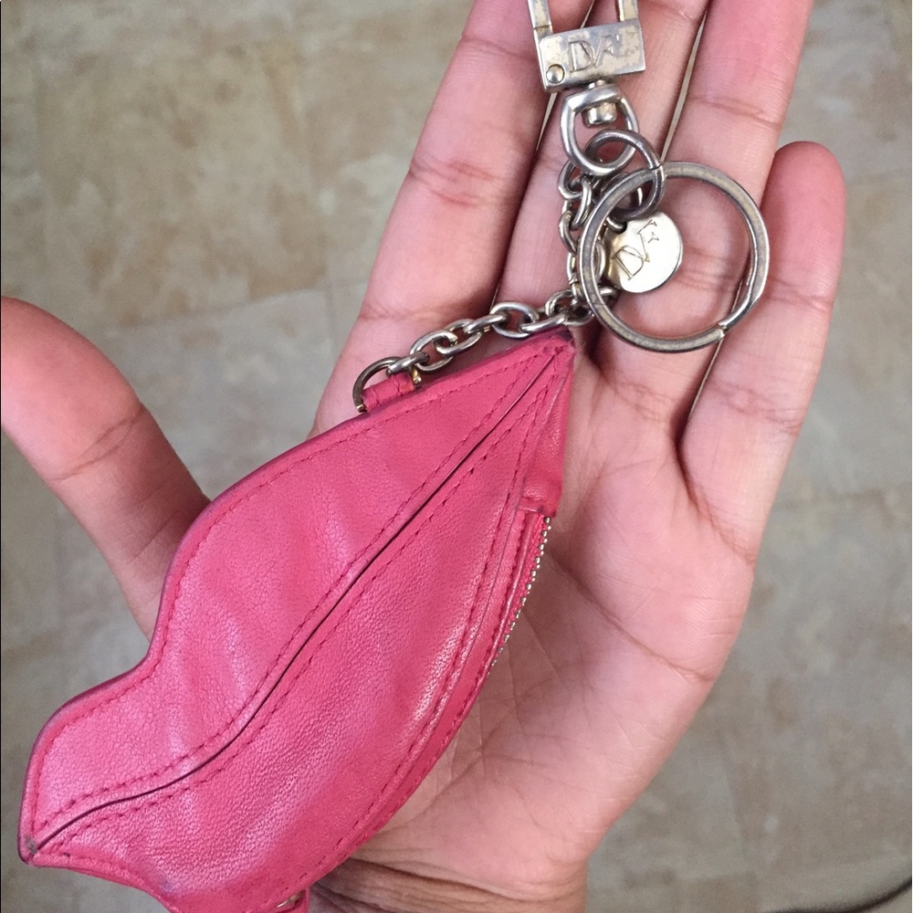 Diane von Furstenberg DVF cute coin purse keychain