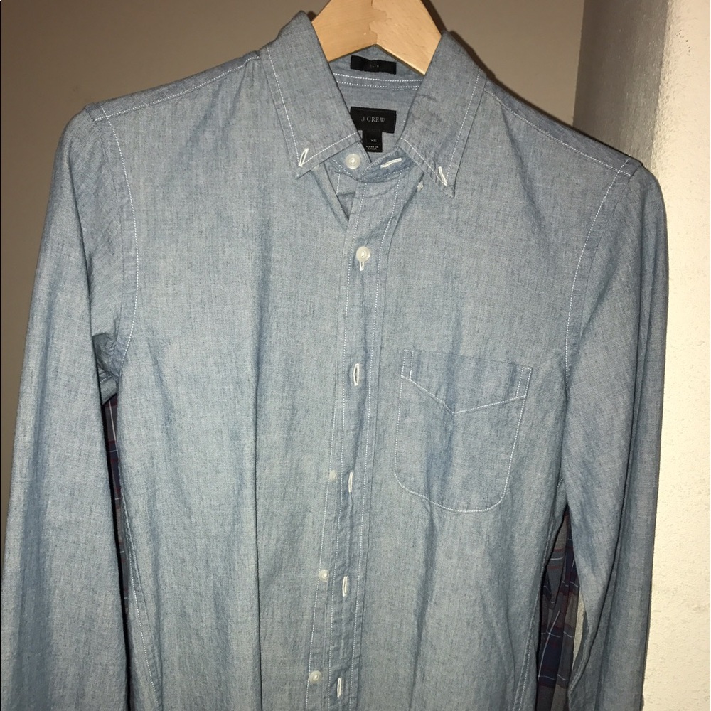 J. Crew Slim Indigo Japanese Chambray Shirt