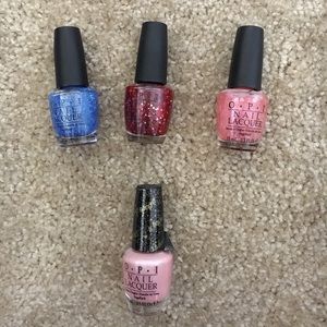 OPI 4 glitter nail polish bundle