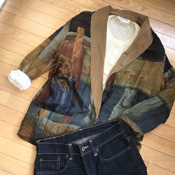 THINK VINTAGE ONLINE Jackets & Blazers - Oversized Vintage light weight museum blazer
