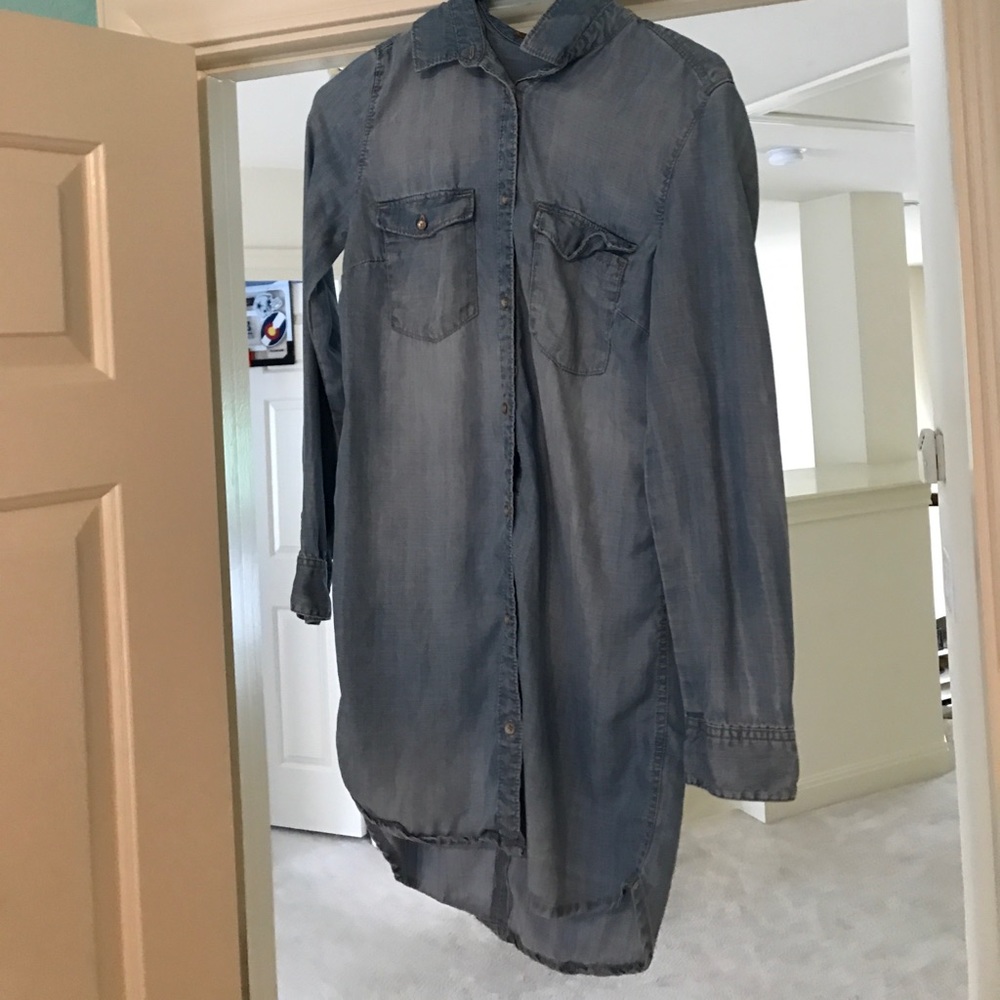long sleeved jean dress
