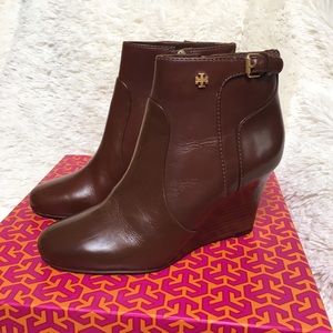Tory Burch Milan Wedge Booties - Never Worn!