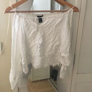 Forever 21 White Chic Shoulder shirt