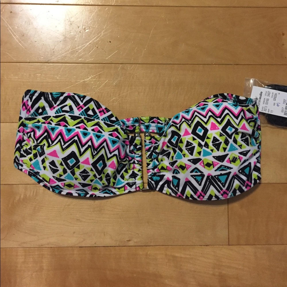 Tribal Pattern Bandeau Bikini Top