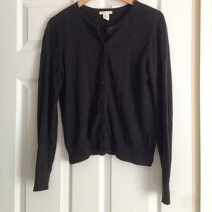 Charcoal Gray Cardigan Sweater by H&M