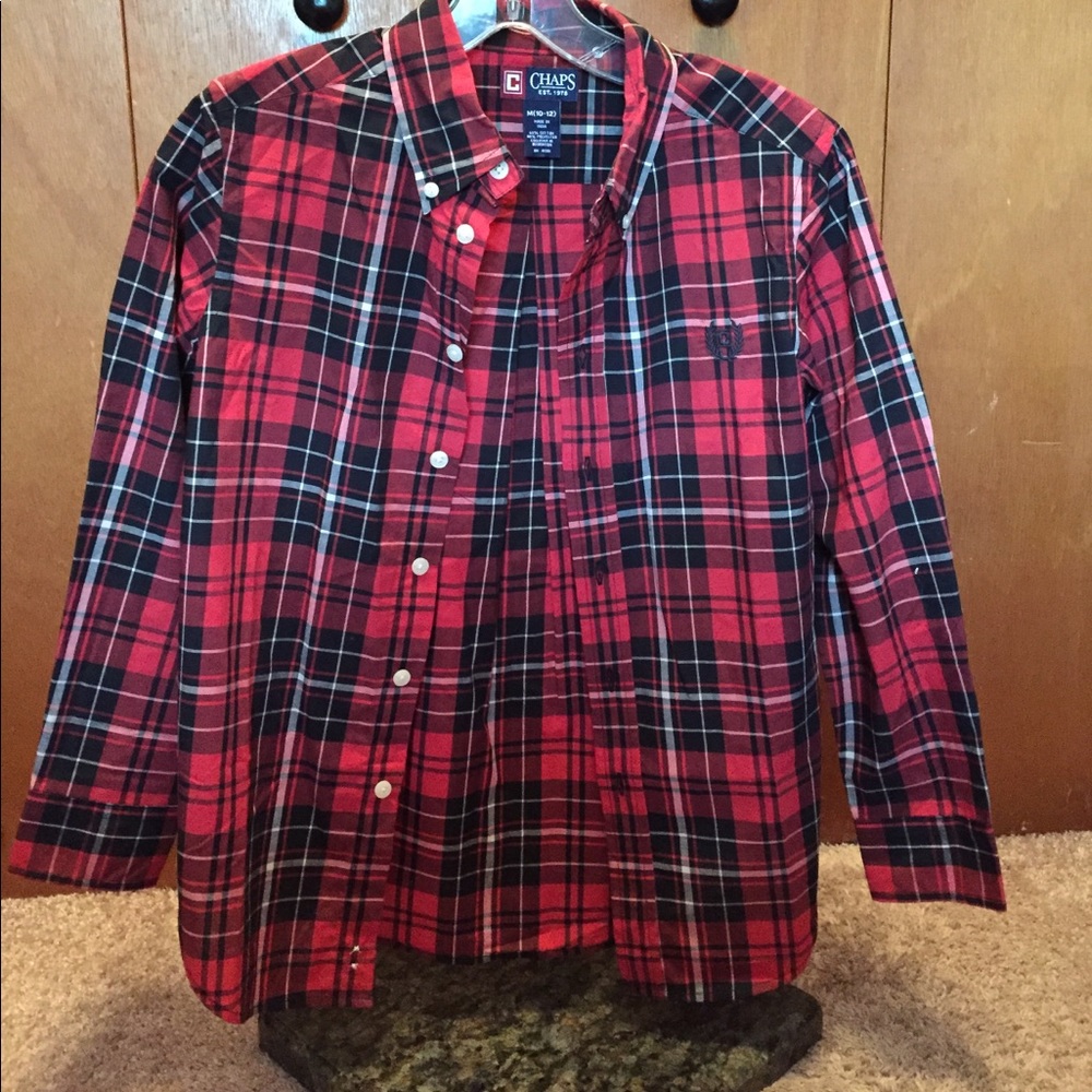 Boys Chaps Button Up M 10-12