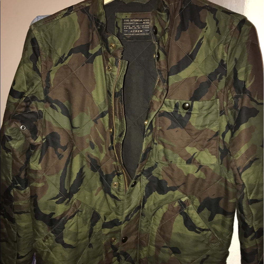 J. Crew Broadmoor quilted jacket in camo