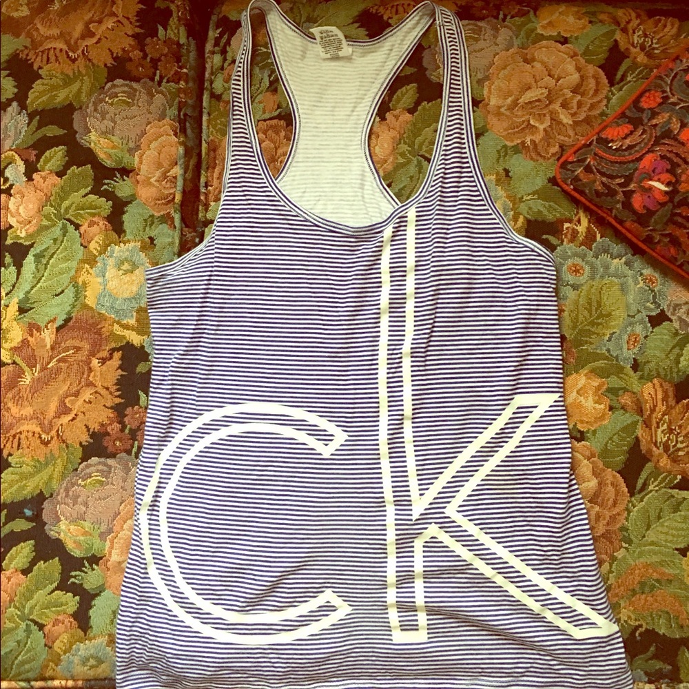 Calvin Klein could blue stripe tank