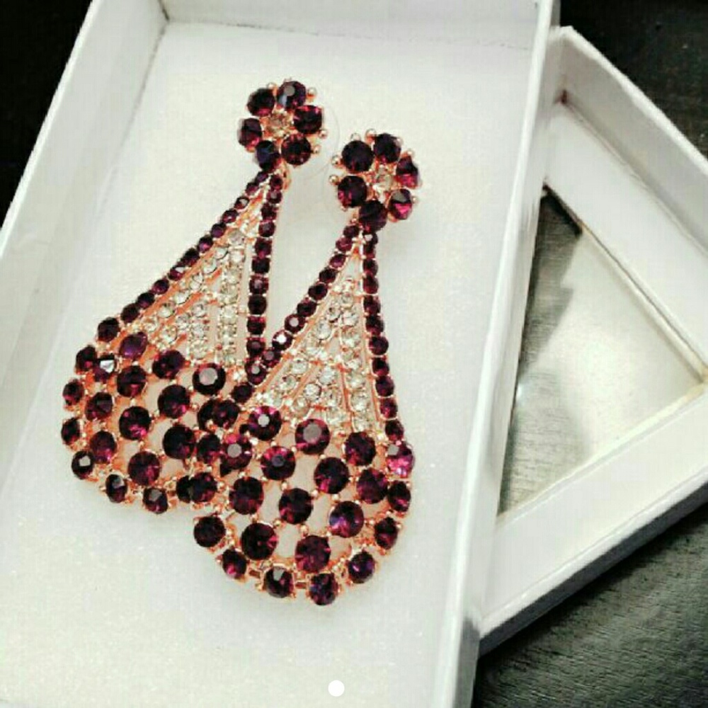 Gold plated bollywood fashion earrings