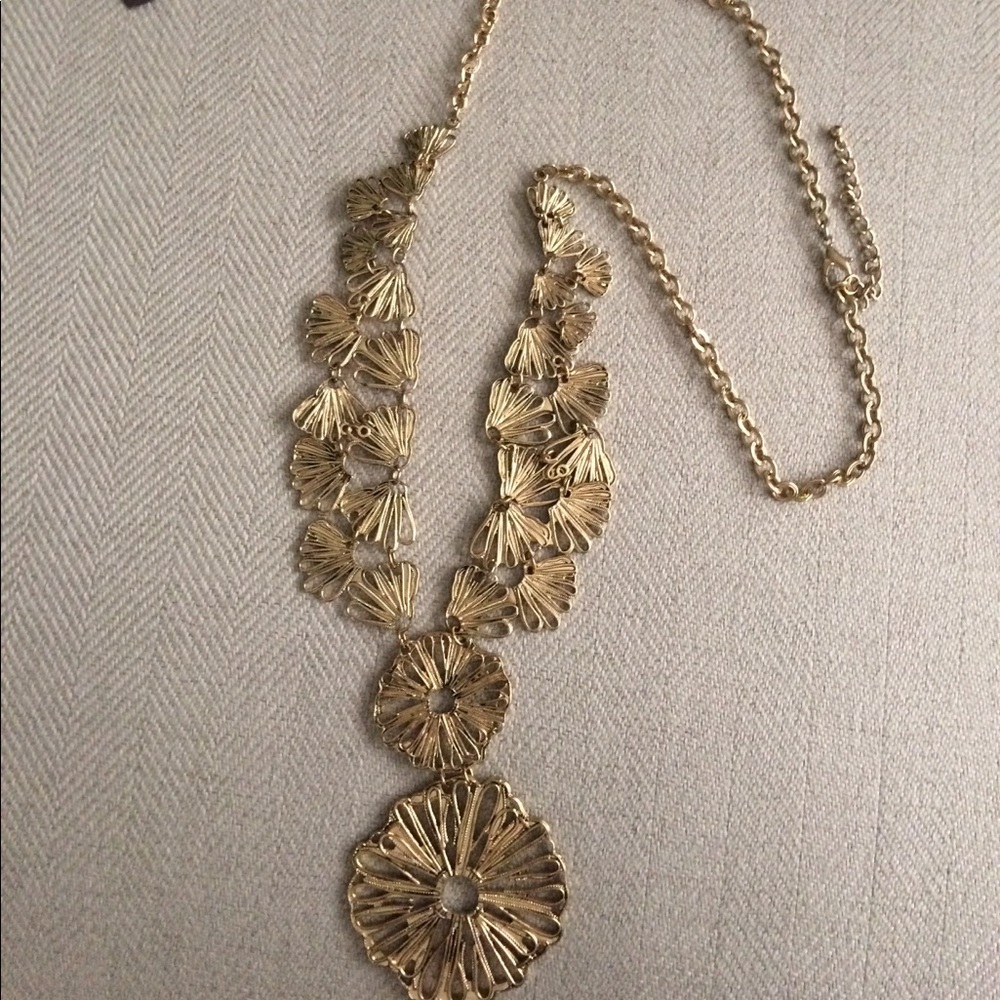Gold statement necklace