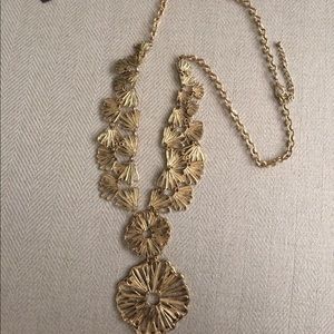 Gold statement necklace