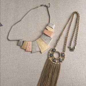 Two statement necklaces
