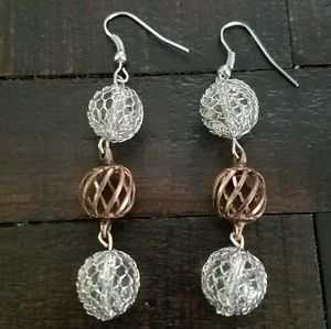 Circle dangle earrings  - NWOT - Handmade