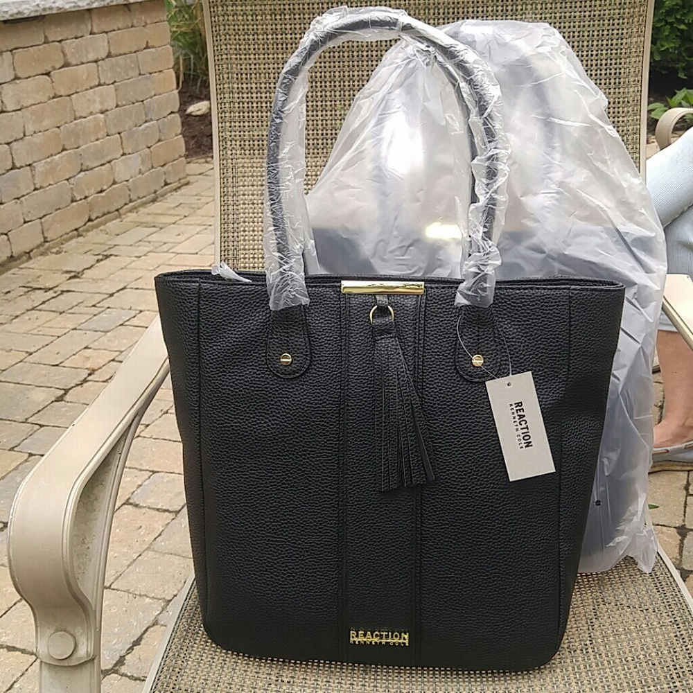 Kenneth Cole black tote bag
